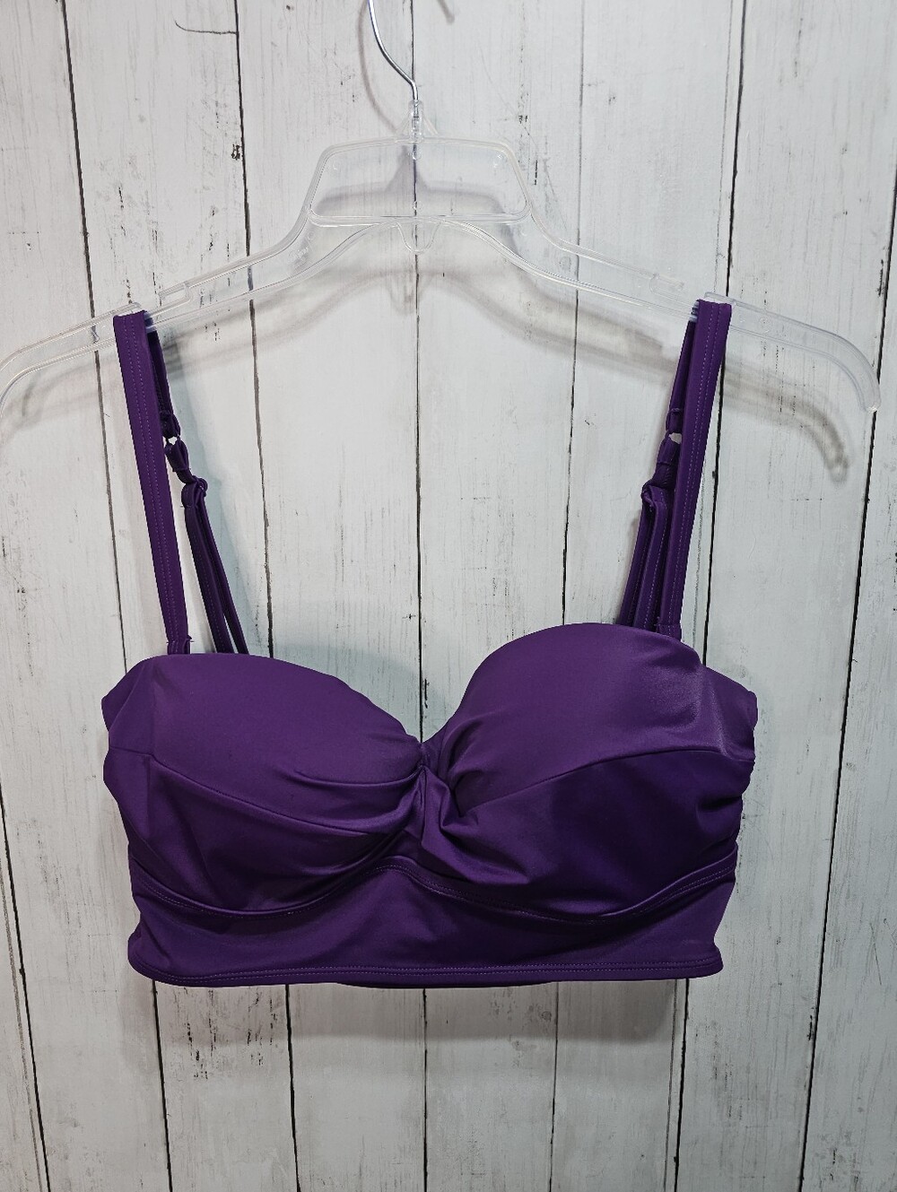 Torrid Women's Purple Twist Front Multiway Bikini Top Padded Underwire Size 1X. - Picture 5 of 12
